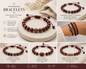 EcoGrove Black Beads and maroon Bracelet🖤 – Minimal Luxury & Handmade Jewelry