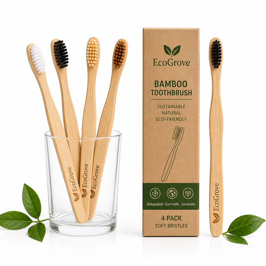 EcoGrove Bamboo Toothbrush – Eco-Friendly, Biodegradable, Soft Bristles